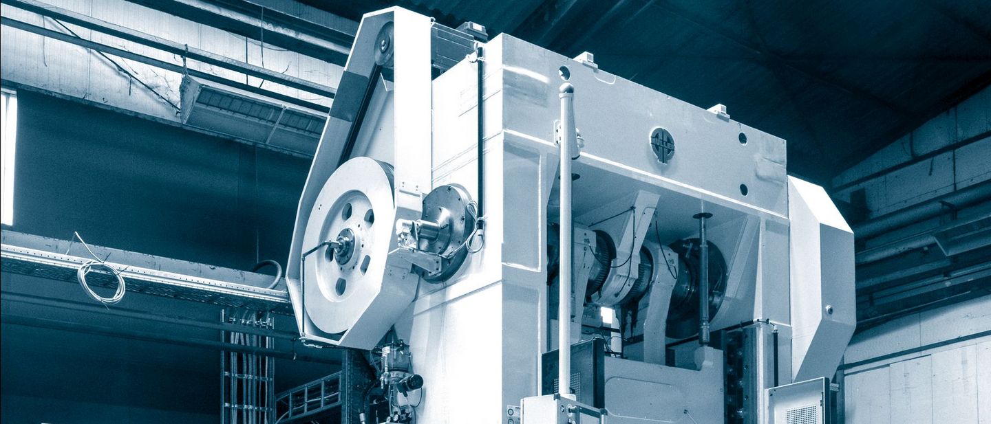 Detail d'un presse exentrique